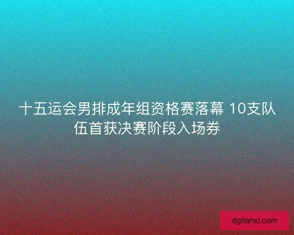 十五运会男排成年组资格赛落幕 10支队伍首获决赛阶段入场券